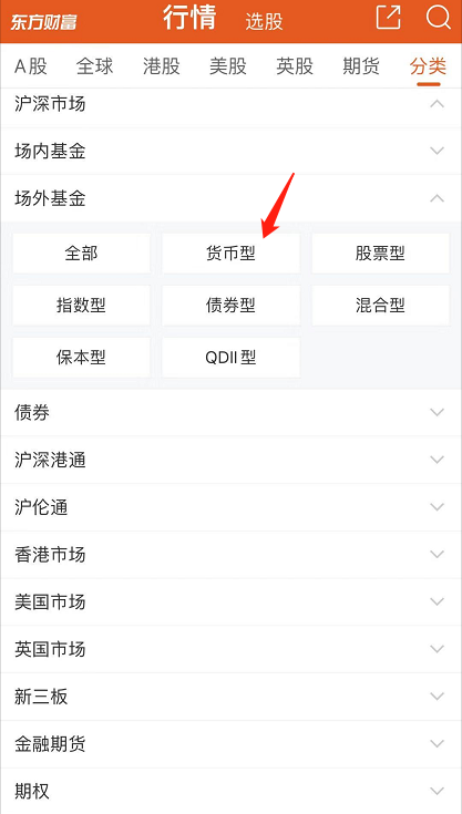 货币型基金日涨幅榜
