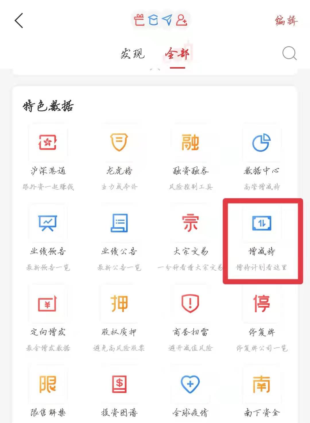 点击增减持