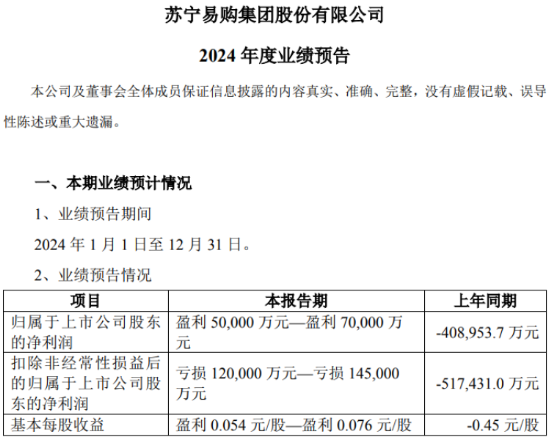 苏宁集团公告