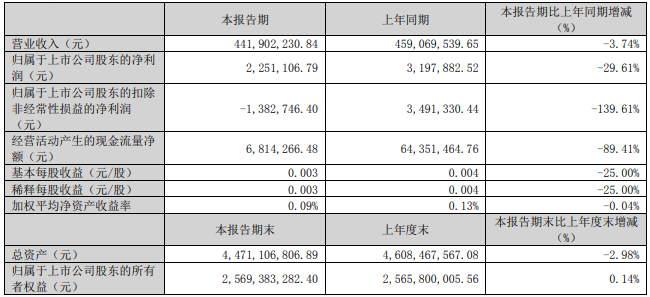黑芝麻集团一季报