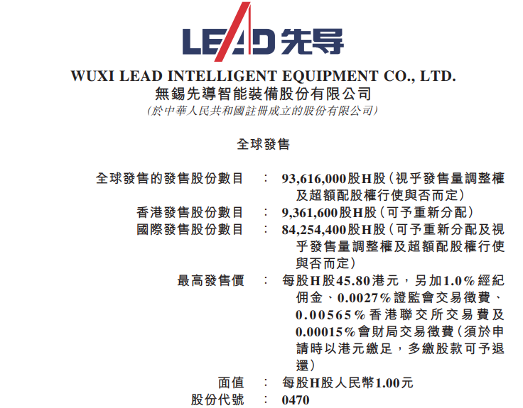 先导智能上市详情