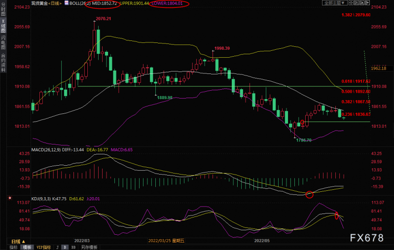 6月1日黄金交易提醒:美元多头反击,金价下行压力加大
