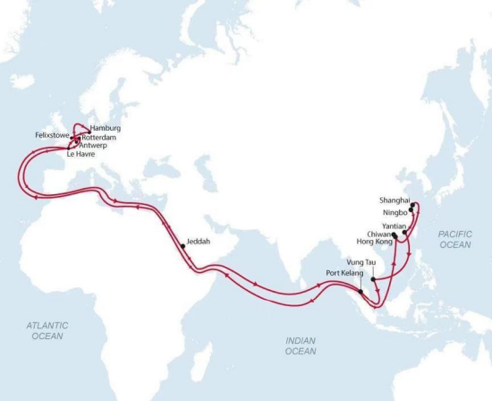 数据来源：CMA CGM， 中粮期货研究院