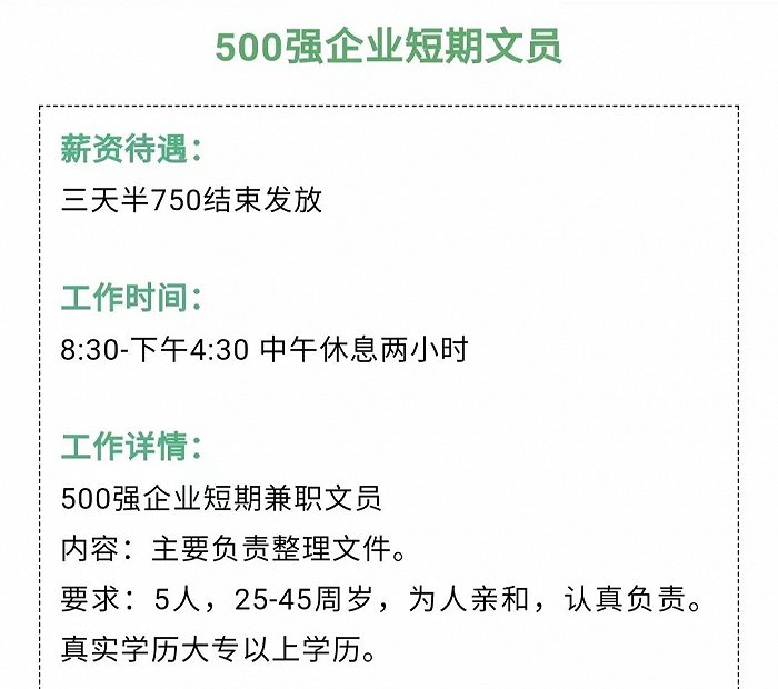 图 | 小敏看到的招聘信息