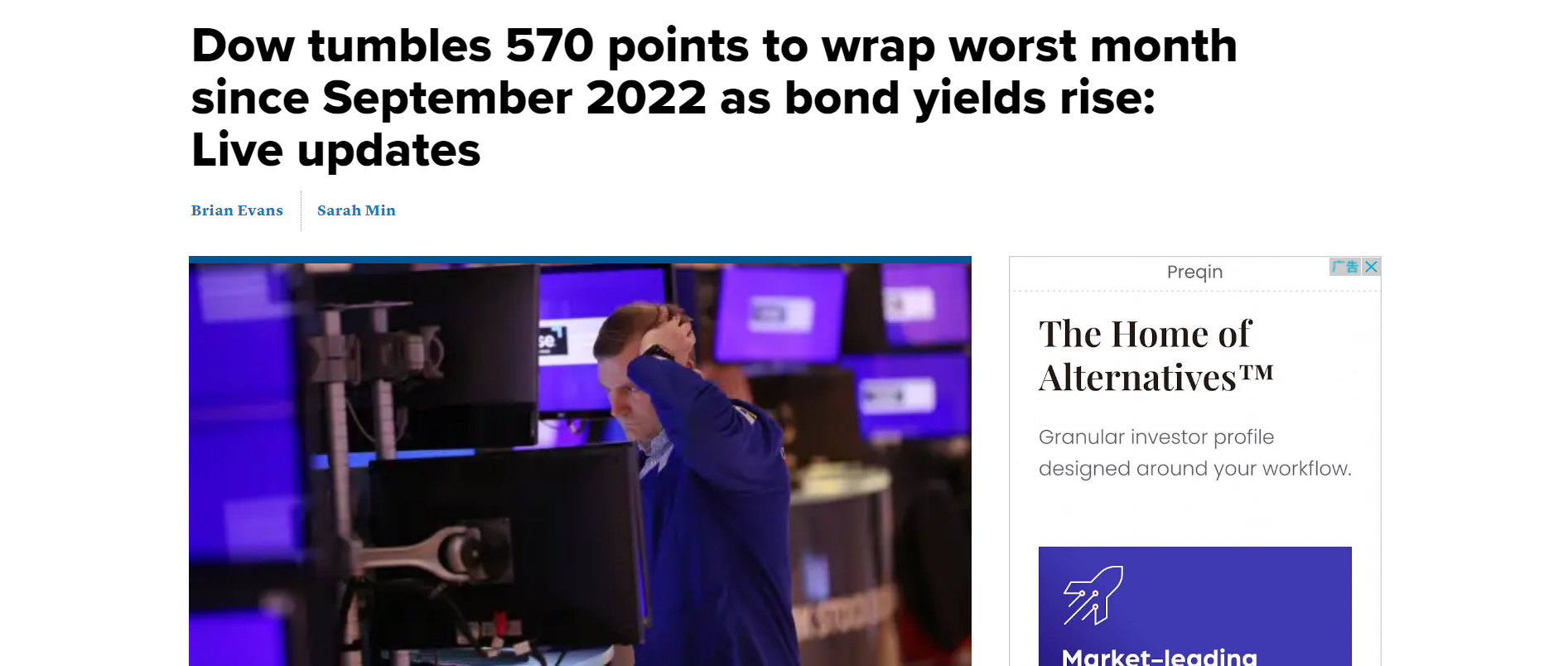 图片来源：CNBC网站截图