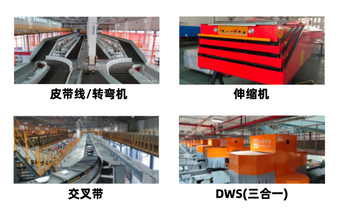 图为库内智能化、自动化分拣转运设备