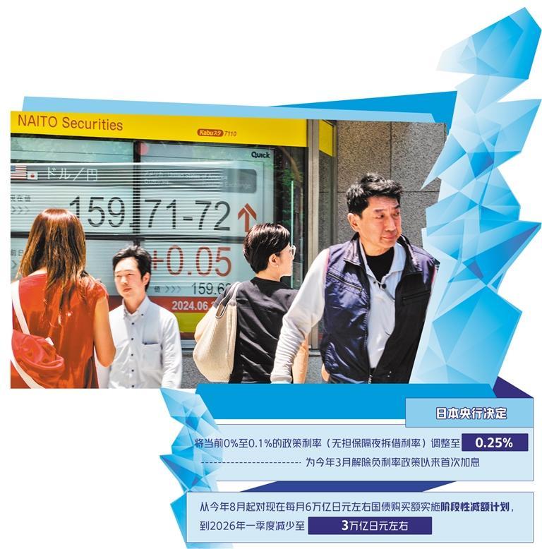 6月24日，行人走过日本东京一处显示实时汇率的电子屏幕。 新华社记者 张笑宇摄