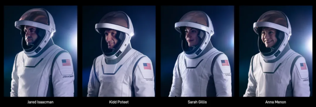 （参与任务的4名宇航员。图片来源：X）