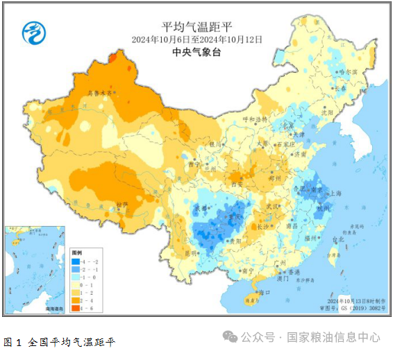 图3 全国日照距平百分率